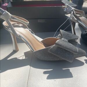 a new day Silver Bow Heels